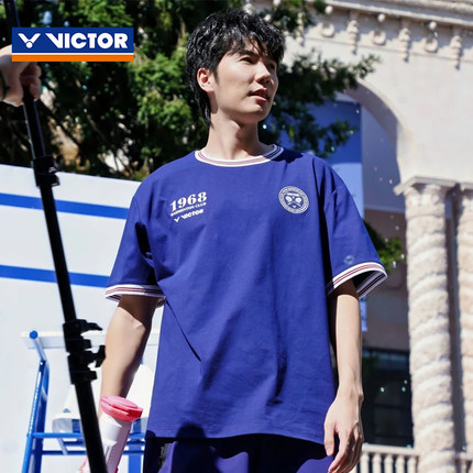 VICTOR威克多胜利羽毛球服俱乐部系列男女款针织短袖T恤T-5503VBC