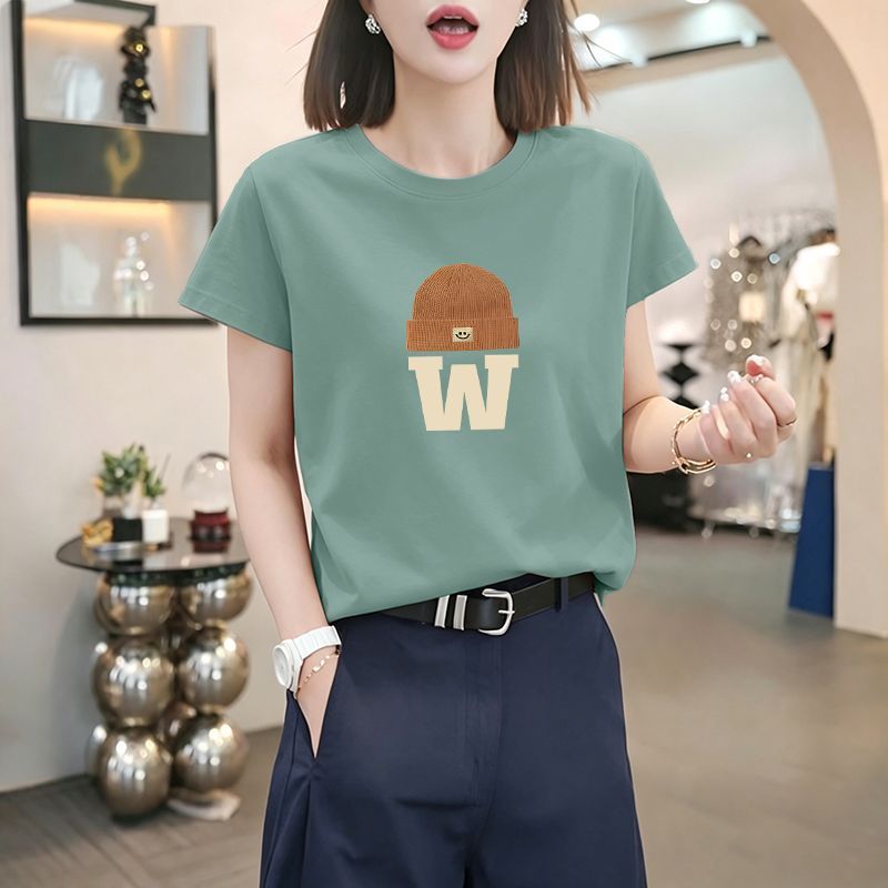 纯棉短袖大码女T恤显瘦遮肉
