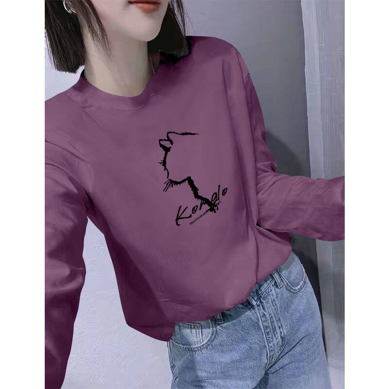 大码纯棉打底衫女春秋爆款上衣女