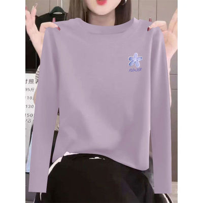 100纯棉内搭长袖T恤女春秋季上衣
