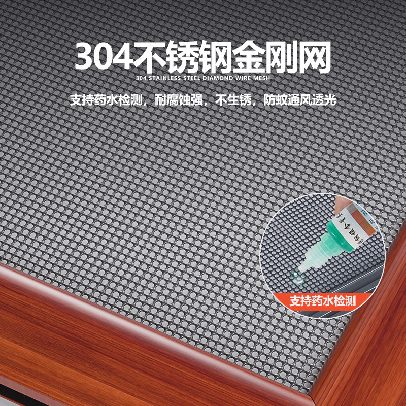 沙窗门推门金刚纱门铝合金入户阳台移门推拉式防蚊纱门防盗门定制