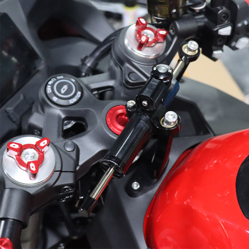 适用钱江 QJ 赛RR 机车方向阻尼器改装钛尺码防甩头平衡杆支架