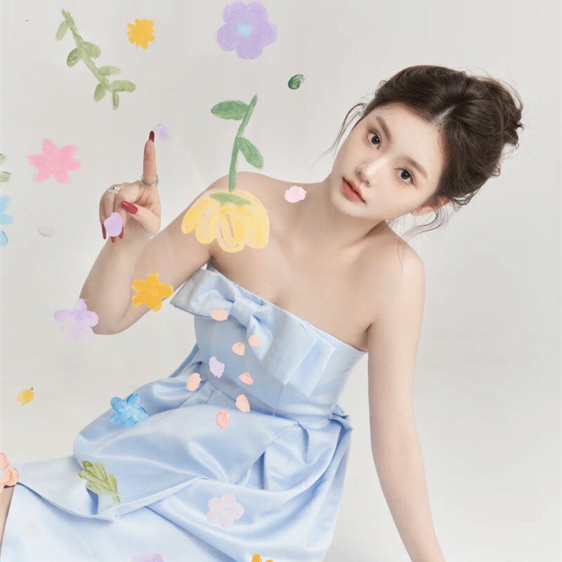 春日油画板朵背景布拍照道具写真儿童少女孕妇影楼摄影样片