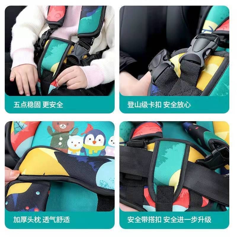 儿童汽车后座坐垫便携式安全辅助坐垫电动车宝宝餐椅绑带辅助