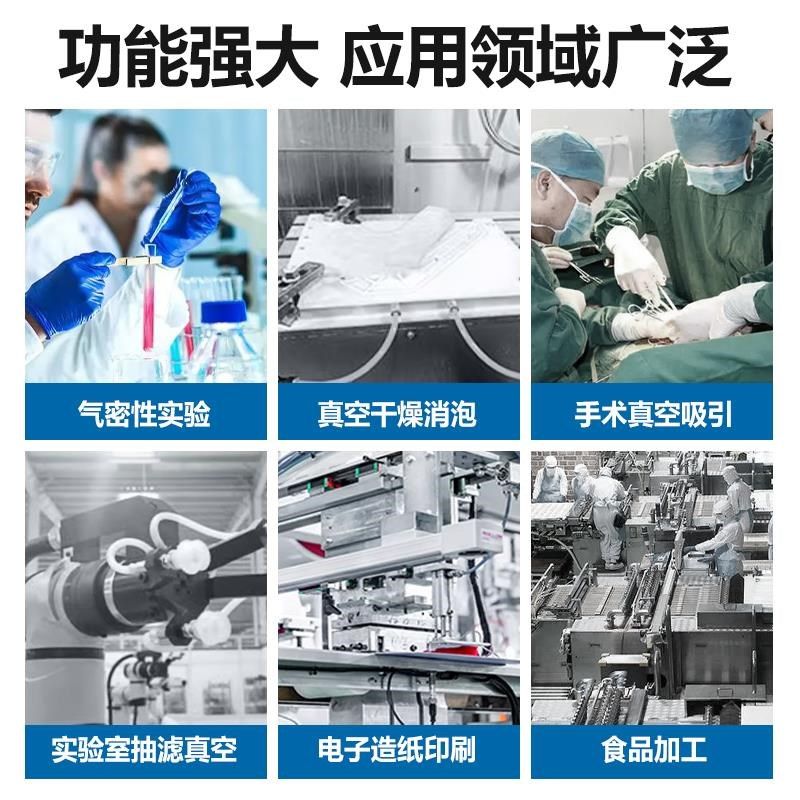 实验无油真空泵静音工业用抽气泵抽真空机抽负压泵小型高真空泵