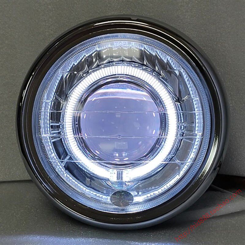 天剑大灯总成7寸圆灯通用锐爽EN车灯Y改装LED光透镜玻璃罩