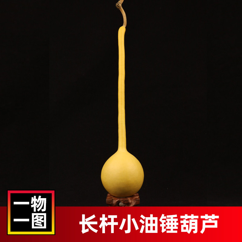 一物一图天然小油锤葫芦长单肚独把葫芦文玩客厅挂件工艺礼品摆饰