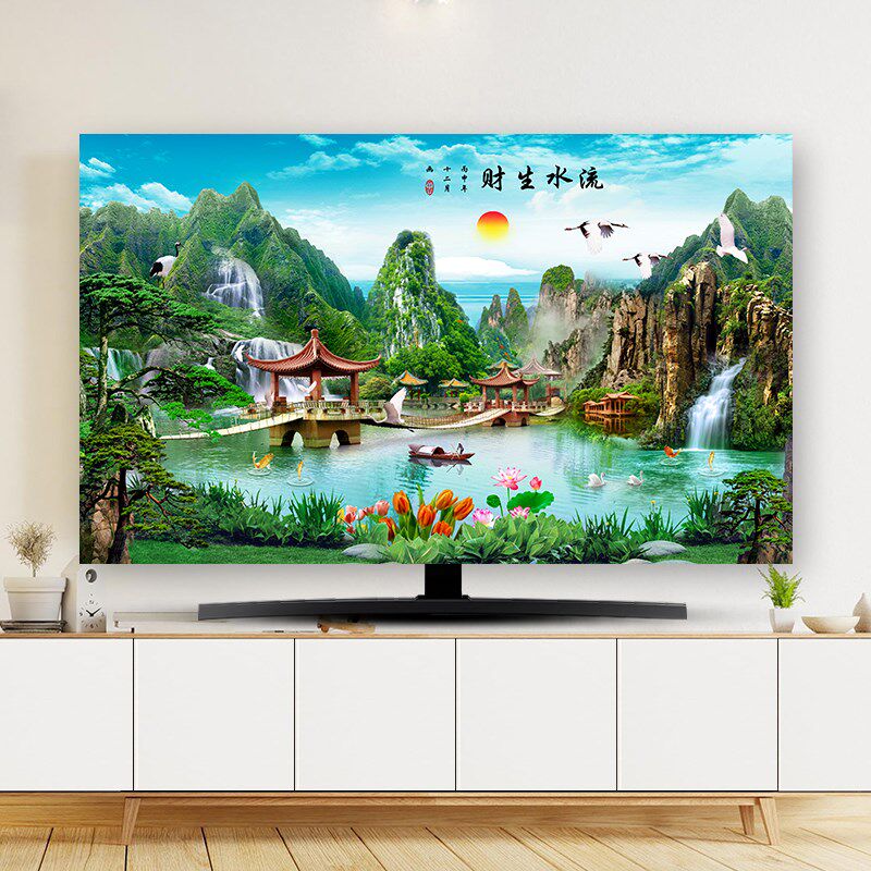 电视罩防尘罩英寸曲面欧式盖布艺电脑电视壁挂液晶