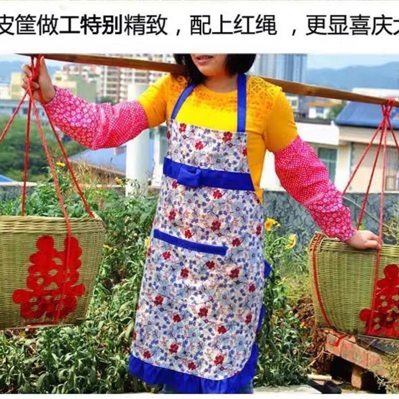 篼扁担挑竹筐筐谷小罗框淘箩箩筐竹编@婚庆竹楼制品罗结婚