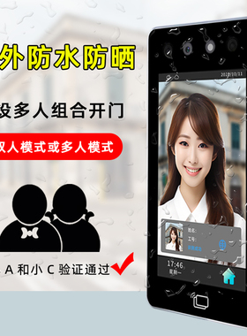 人脸识别门禁密码锁刷脸考勤机I刷卡电控磁力锁I门禁系统ll