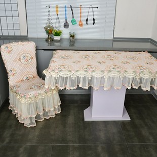 椅套椅垫套装 中式 凳子套t花卉蓝色定制餐椅垫灰色餐桌椅子套罩