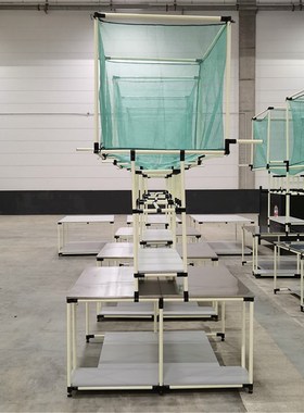 电商单人打包台仓库工作桌快递产品包装桌子复核台线棒架定制