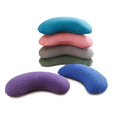 艾洛琳月牙形枕头韩式纯棉单人荞麦皮硬枕芯助睡眠低枕成人护颈枕