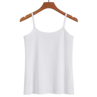 上衣女潮 内衣女打底衫 纯棉背心吊带女性感时尚 外穿内搭黑色吊带衫