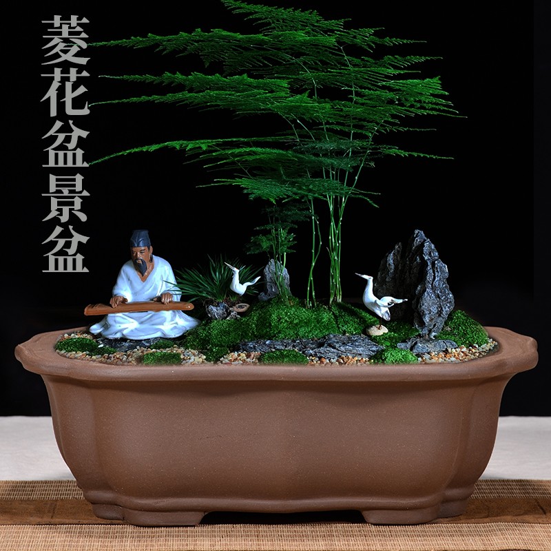 宜兴紫砂花盆特大号长方形盆景盆室内阳台花卉绿植陶瓷花盆兰花盆