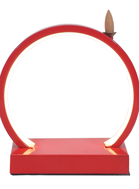 led灯圈摆件新中式禅意创意客厅玄关办公室家用桌面家居装饰摆设