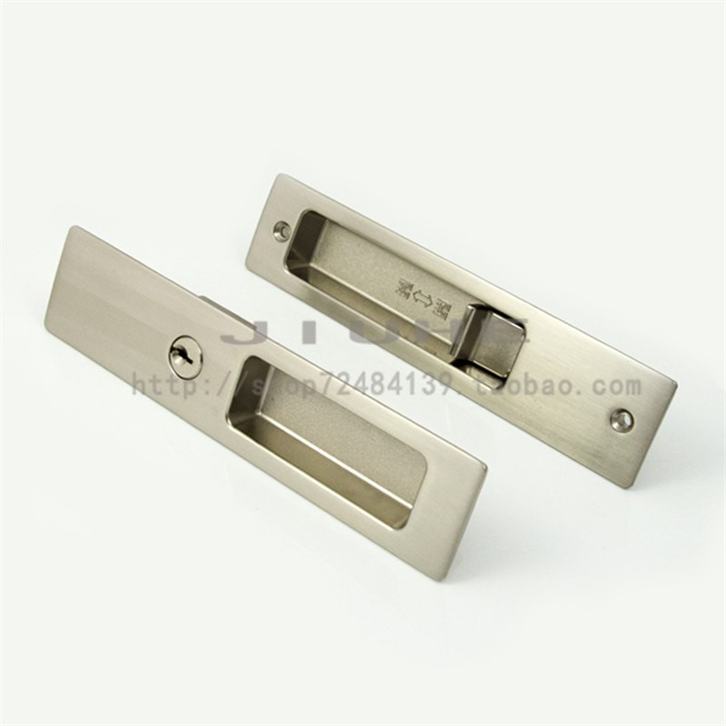 出口美式黑色移门锁推拉钩锁欧简室内隐形卧室卫生间锁具包邮