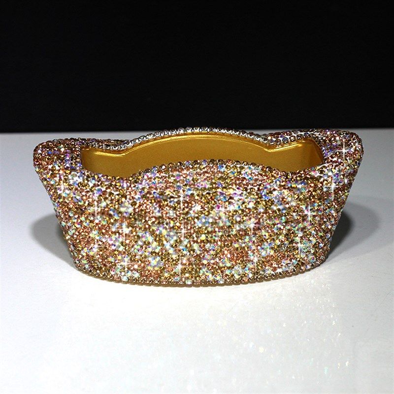 高档镶钻元宝名片盒名片座 创意水晶水钻商务名片架 办公室摆件,文具电教/文化用品/商务用品,名片盒,淘宝优惠券,粉丝福利购,淘宝优惠卷