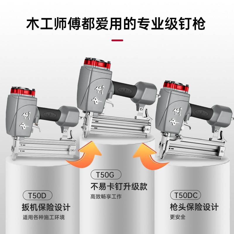 中杰TG气钉枪气动卡钉直钉枪F钢钉枪装修木工排钉专用枪
