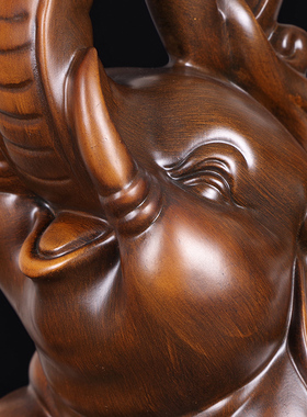 招财大象摆件一对吉象客厅电视柜酒柜装饰办公室开业乔迁新居礼品