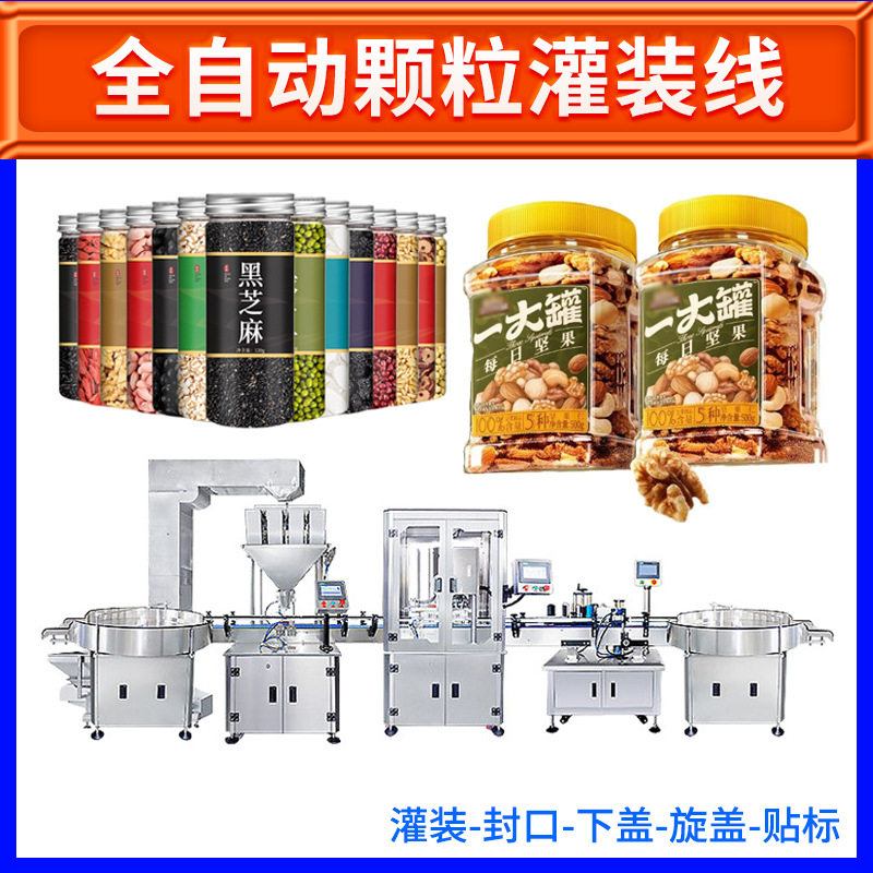 牛肉干灌装机 五谷杂粮颗粒大米黑豆灌装机 水果罐头灌装机灌装线