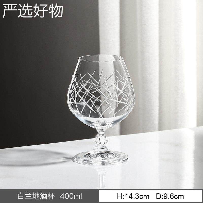 【新疆包邮百货】捷克进杯口波西酒米亚刻花铅水晶红水杯酒威士忌