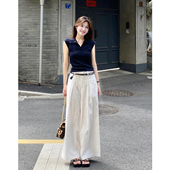 简约气质松弛感无袖 Polo领背心T恤女2026年春夏休闲百搭打底上衣