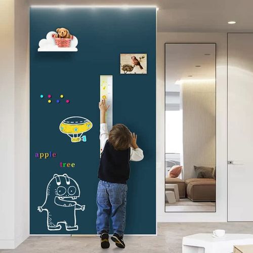 明航层家用儿童黑板墙贴绘画板磁性擦无尘白板墙磁性教学贴纸房型
