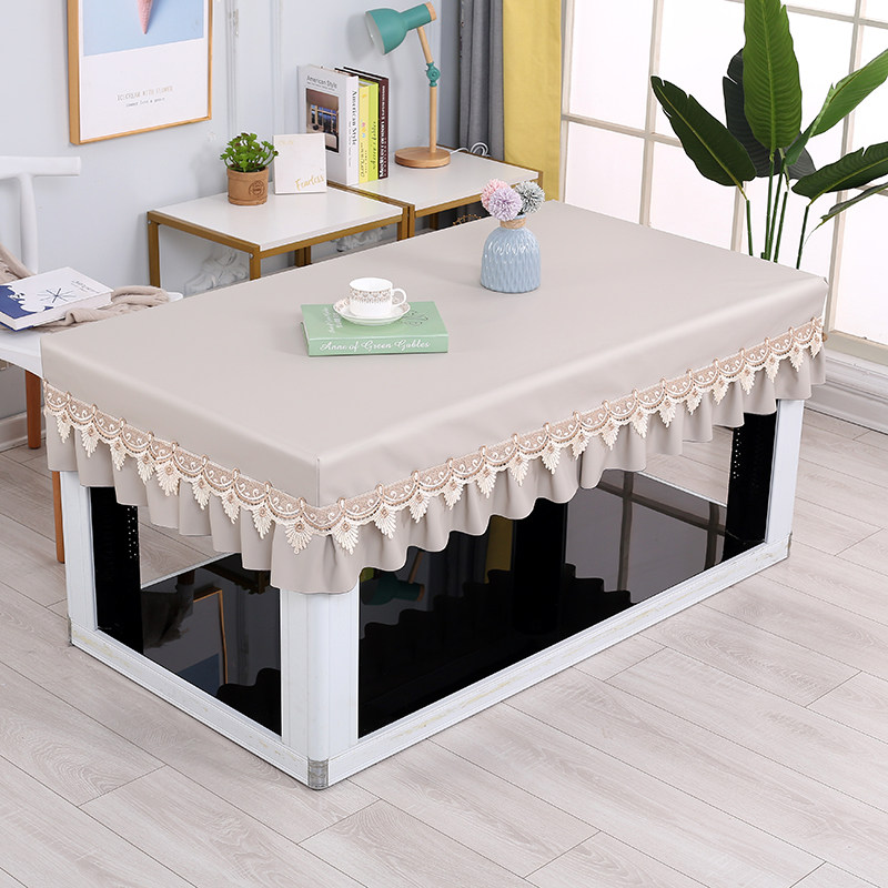 烤火桌皮罩防水免洗茶几桌布长方形电暖炉桌子罩耐脏皮防油防烫