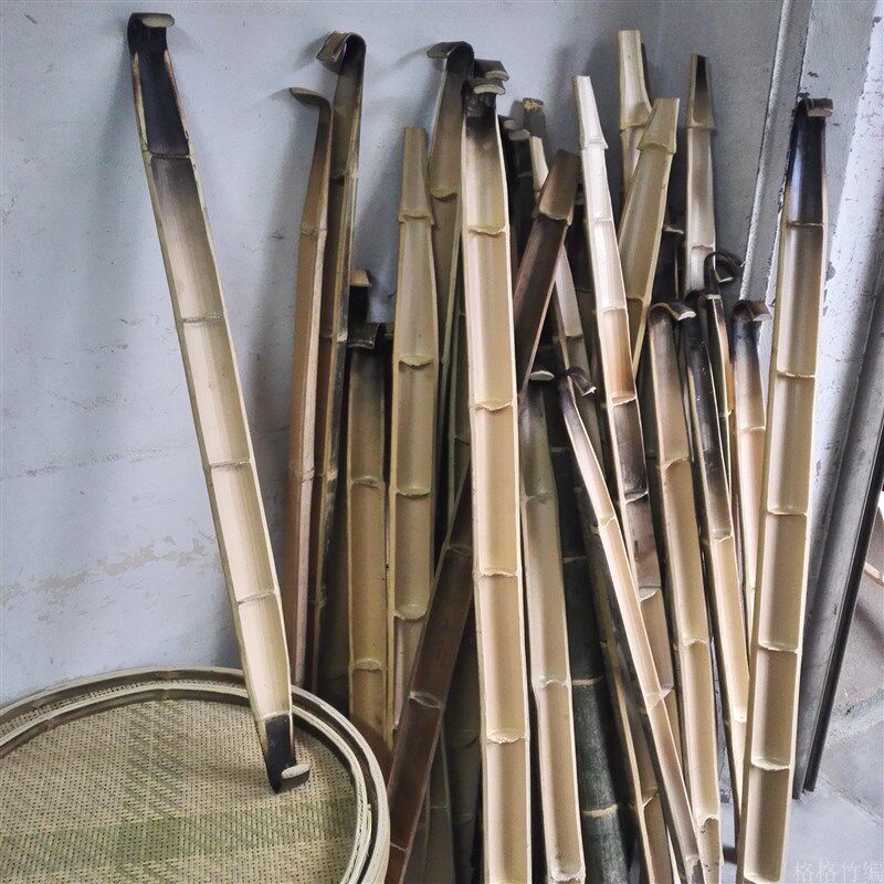 竹编 竹制品 竹匾 竹子 竹竿 竹担子 竹扁担竹挑子 挑水扁担