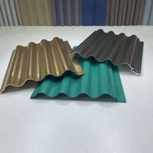 铝合金波浪板背景墙门头招牌装饰铝型材长城板格栅吊顶凹凸半圆