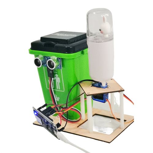 编程智能感应消毒垃圾桶duino中小学生科技创新大赛DIY创客作品