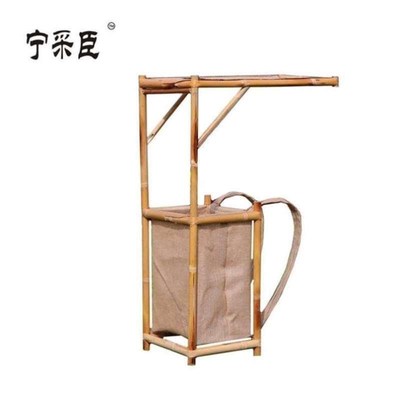 古装箱道具状元竹编书生徒步背包竹制背书书童宁采V臣箱背篓行脚