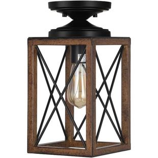 小吸顶灯卧室门厅入户玄关阳台书房楼梯过道灯仿木纹ebay