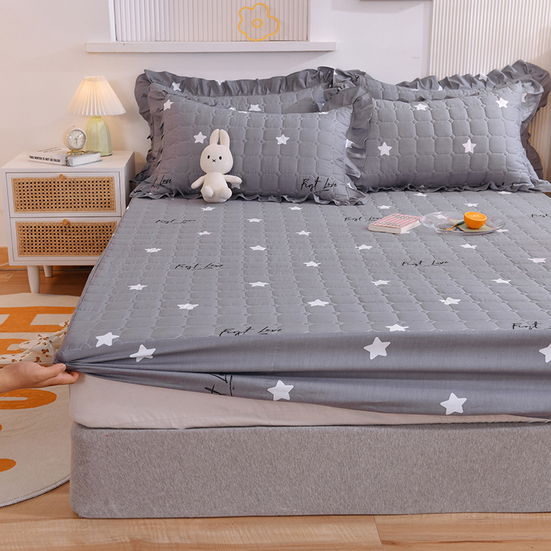 加厚床笠夹棉床罩床垫保护套斗笠2023年新款纯棉1米2订制儿童女童