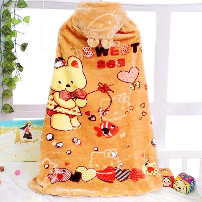 宝宝披风斗篷婴儿四季款抱毯新生披被儿童披肩外出服推车盖毯包被