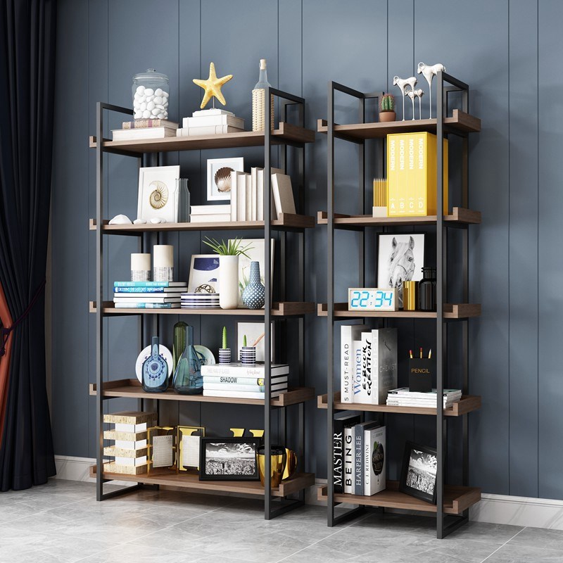 美式实木铁艺微波炉架厨房餐厅收纳整理置物架落地多层调味品架子