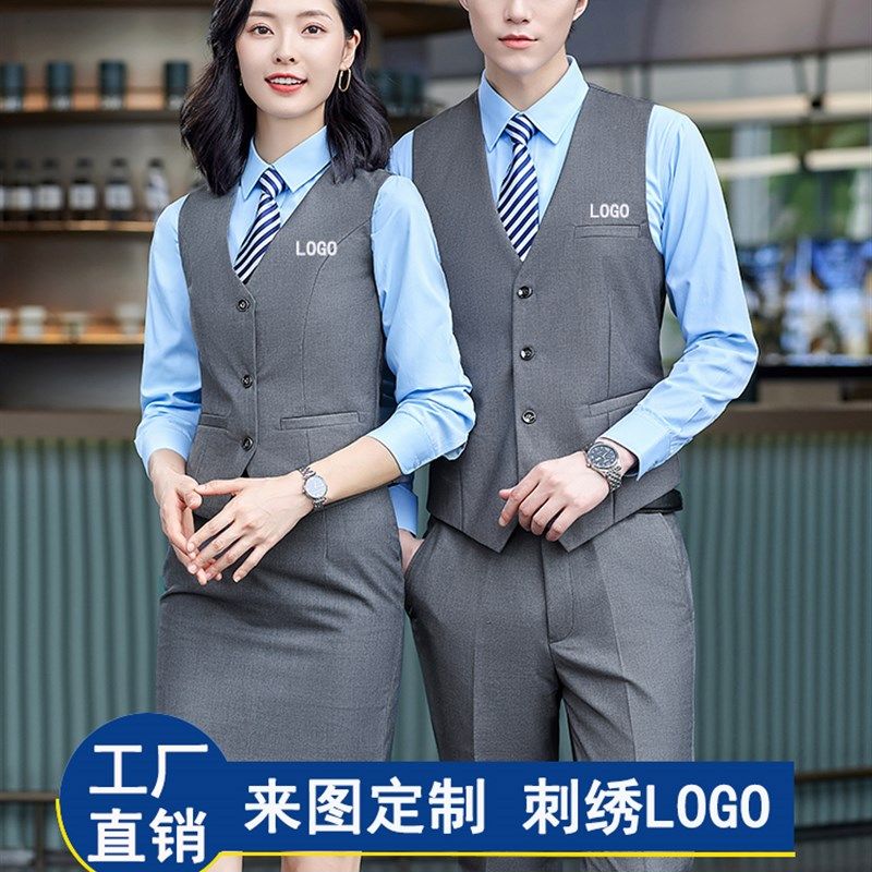 职业装马甲正装桌球酒店酒吧KTV台球俱乐部马夹工作服定制绣LOGO,男装,常规马甲,淘宝优惠券,粉丝福利购,淘宝优惠卷