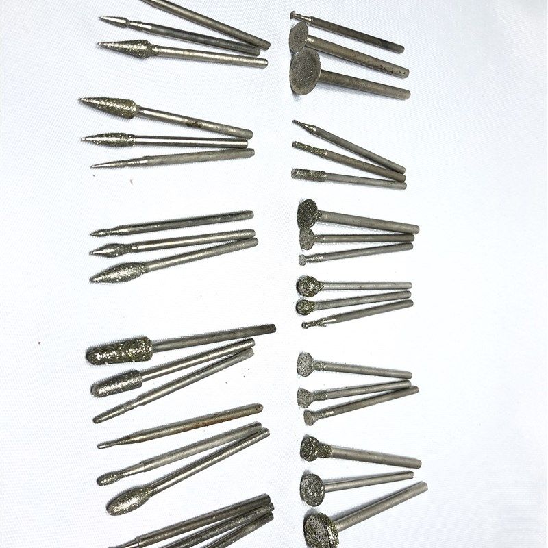 玉石雕刻钻头36件套锋利耐磨包含12种型号有3.0杆2.35杆