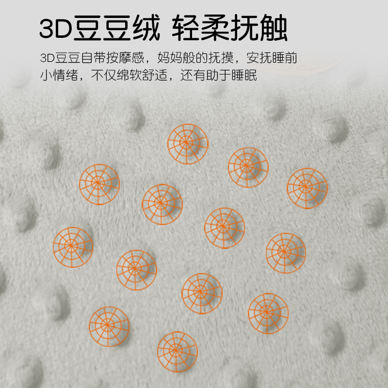 斜坡枕宝宝婴儿枕头0到6个月豆豆绒防吐奶新生防呛奶斜坡枕整头