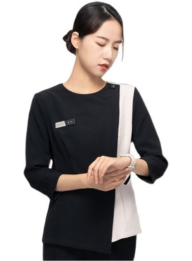 芳名新款职业套装美容院酒店前台珠宝店足浴spa养生师高端工作服