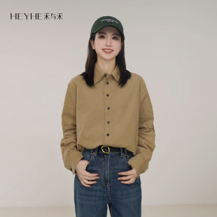 上衣外套女 100匹马棉复古灯芯绒感纹理透气亲肤衬衫 小禾 稻香