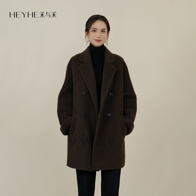 秘鲁进口苏力羊驼毛透气短呢大衣