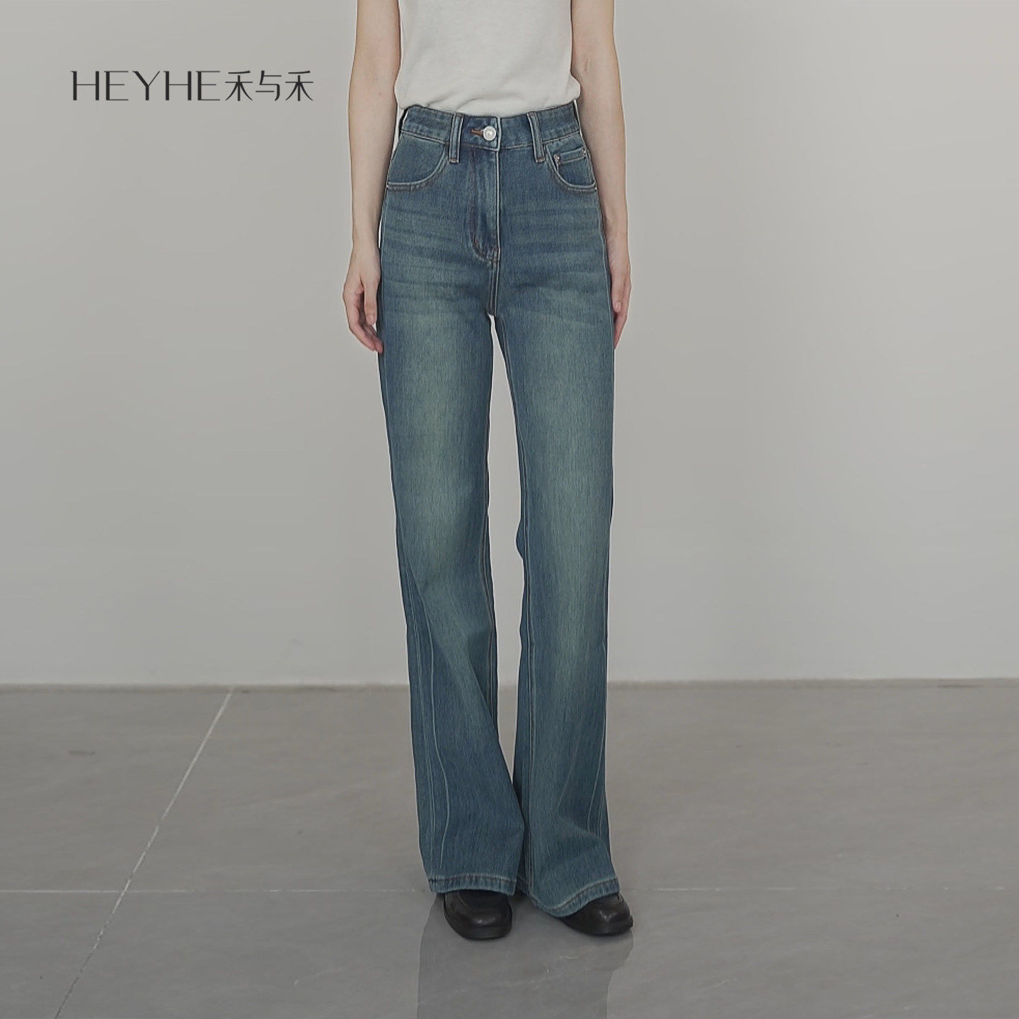 小禾【生椰牛仔】莱赛尔棉混纺四面弹激光工艺复古直简喇叭牛仔裤,女装/女士精品,牛仔裤,淘宝优惠券,粉丝福利购,淘宝优惠卷