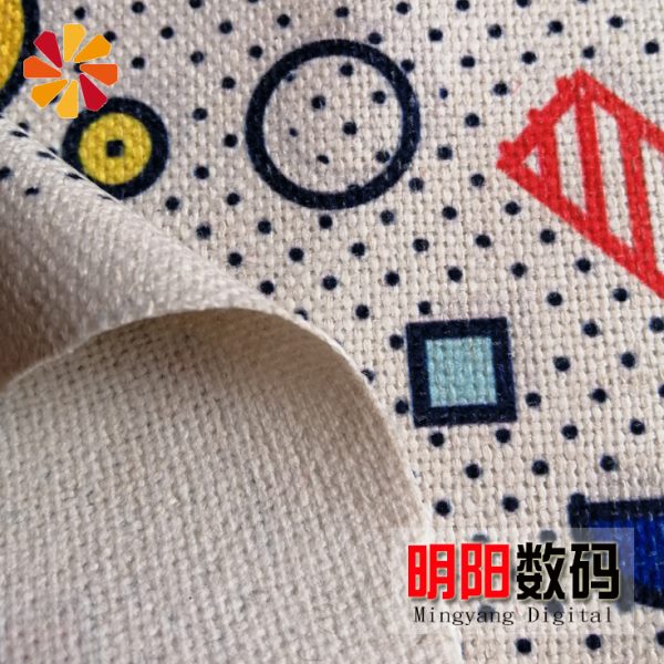 53号布料加厚粗黄麻2号上色好厚实数码印花加工定制专用面料