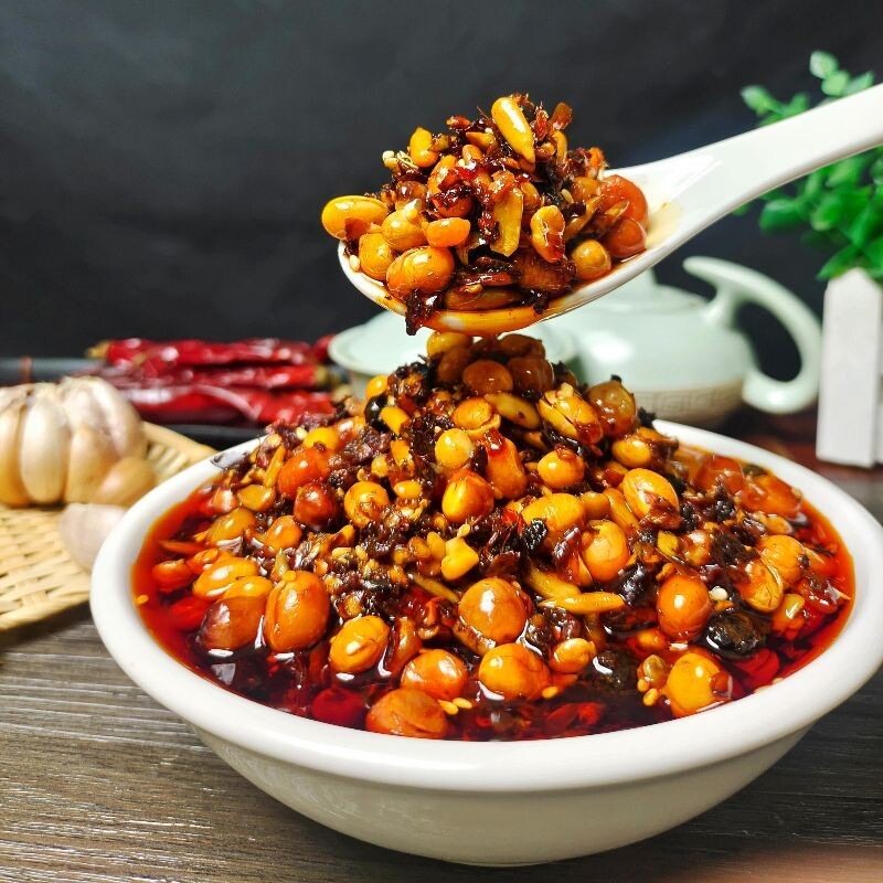 秘制辣椒酱花生瓜子芝麻夹馍拌面拌菜饺子火锅蘸料下饭调味酱