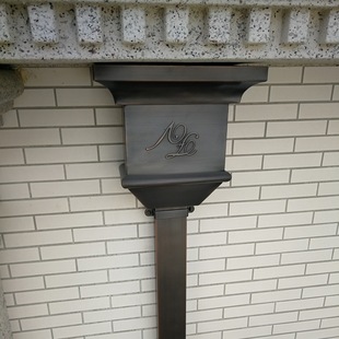 屋檐天沟连接雨水斗方形简约落水斗坚固耐用外墙集水斗图纸深化