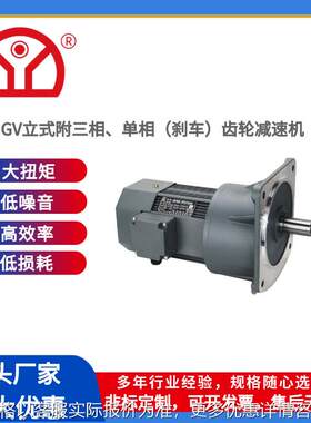 四百瓦一千五百瓦立式齿轮减速电机220v380V三相异步带刹车电动机
