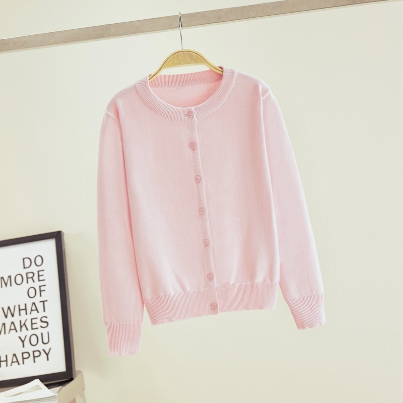 女童开衫毛衣2022年新款女孩宝宝儿童打底衫针织外套春秋薄款白色