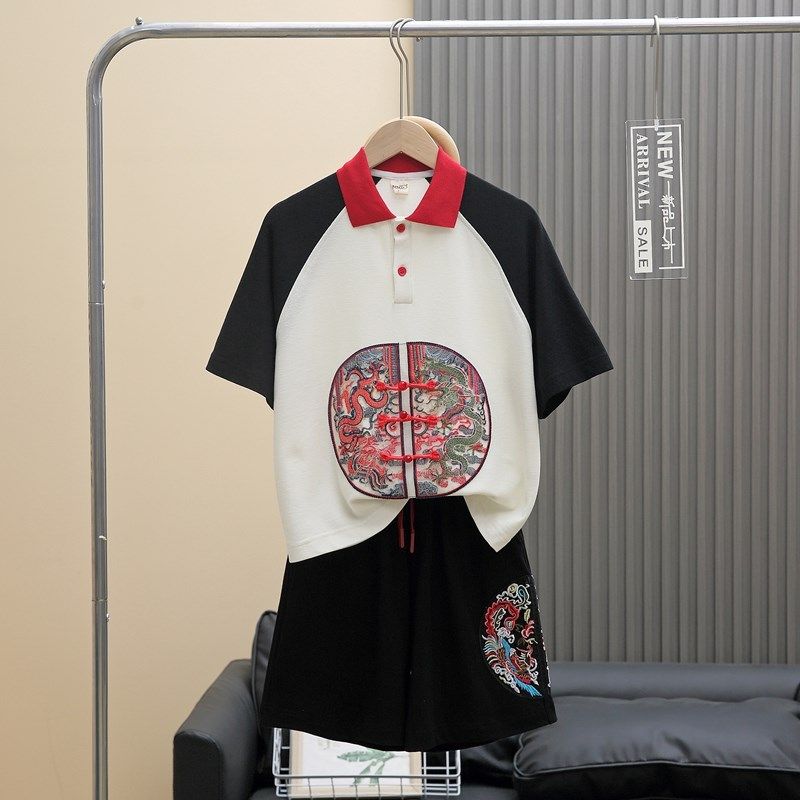 男童汉服夏季13中国风套装中式唐装大童男装15岁儿童男孩夏装古装